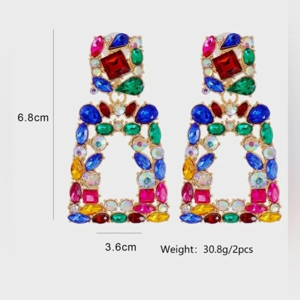 ✨NEW✨ Multicolor Gemstone Statement Earrings
